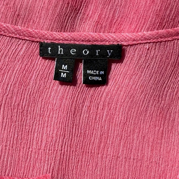 Theory sheer long sleeve silk blouse - size M - Picture 2 of 4